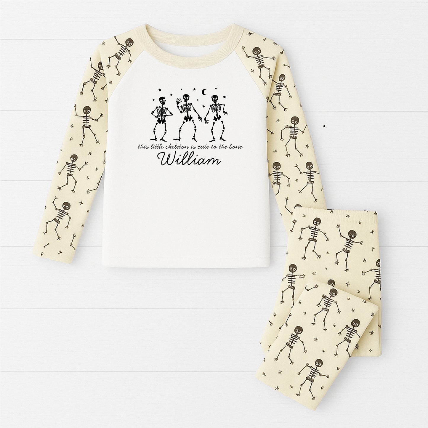 Personalised Skeleton Halloween Pjs