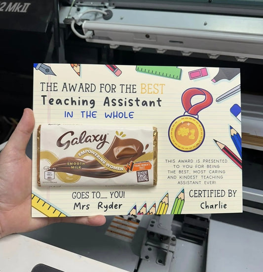 Personalised Teacher Chocolate Board