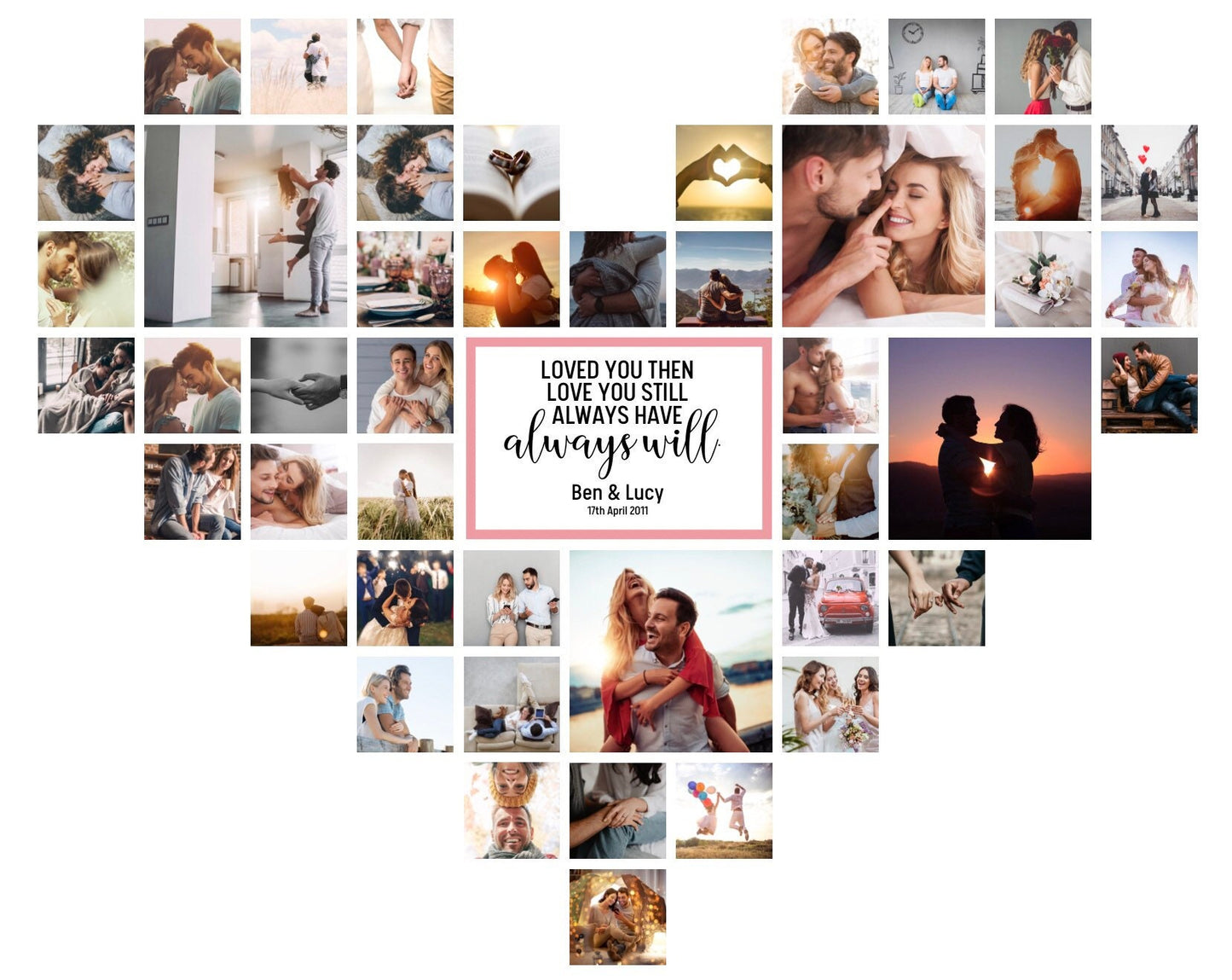 Personalised Heart Photo Collage