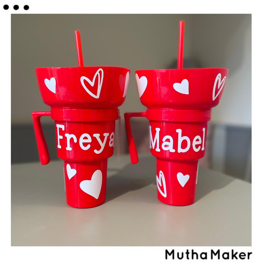 Valentine’s Personalised Snack Cup Vinyls