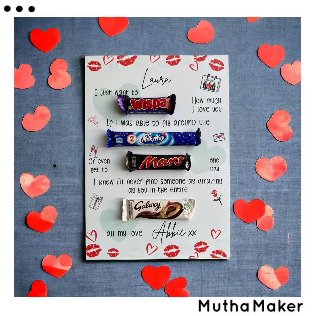 A3 personalised chocolate board