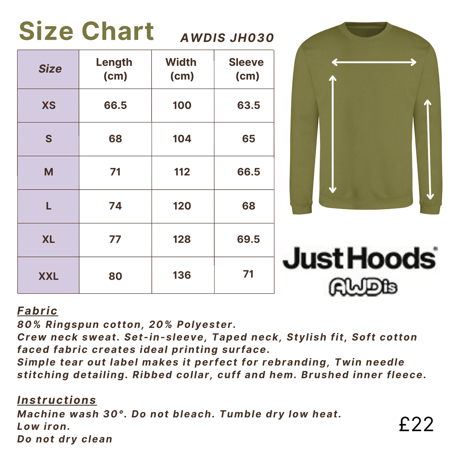 Personalised Adult Workwear Sweatshirt/Hoody