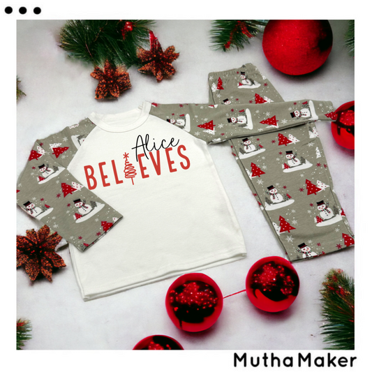 Personalised Christmas Kids PJs