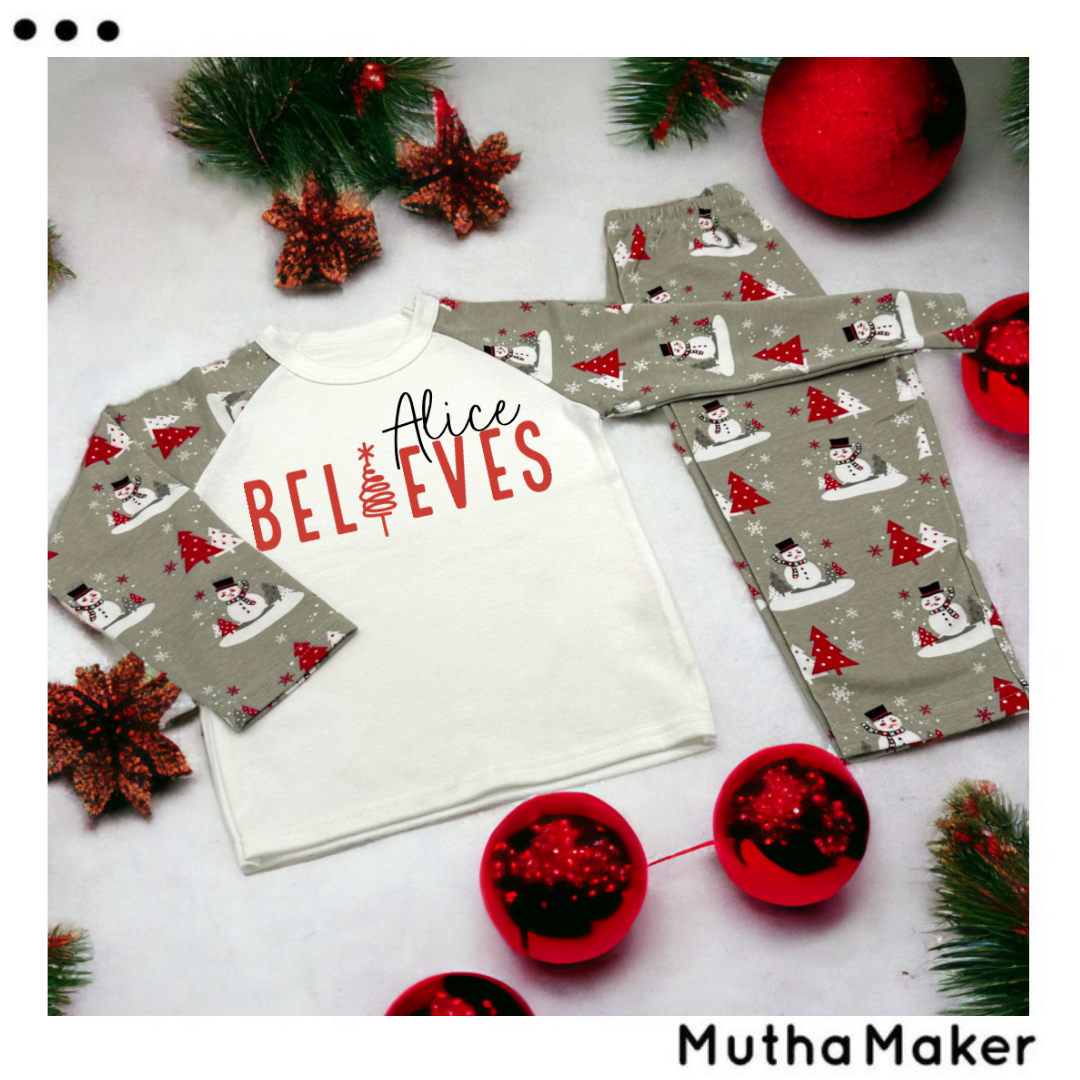 Personalised Christmas Adults PJs