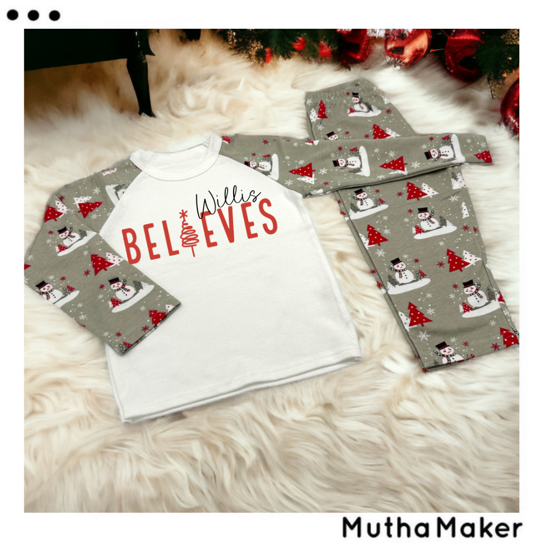 Personalised Christmas Kids PJs