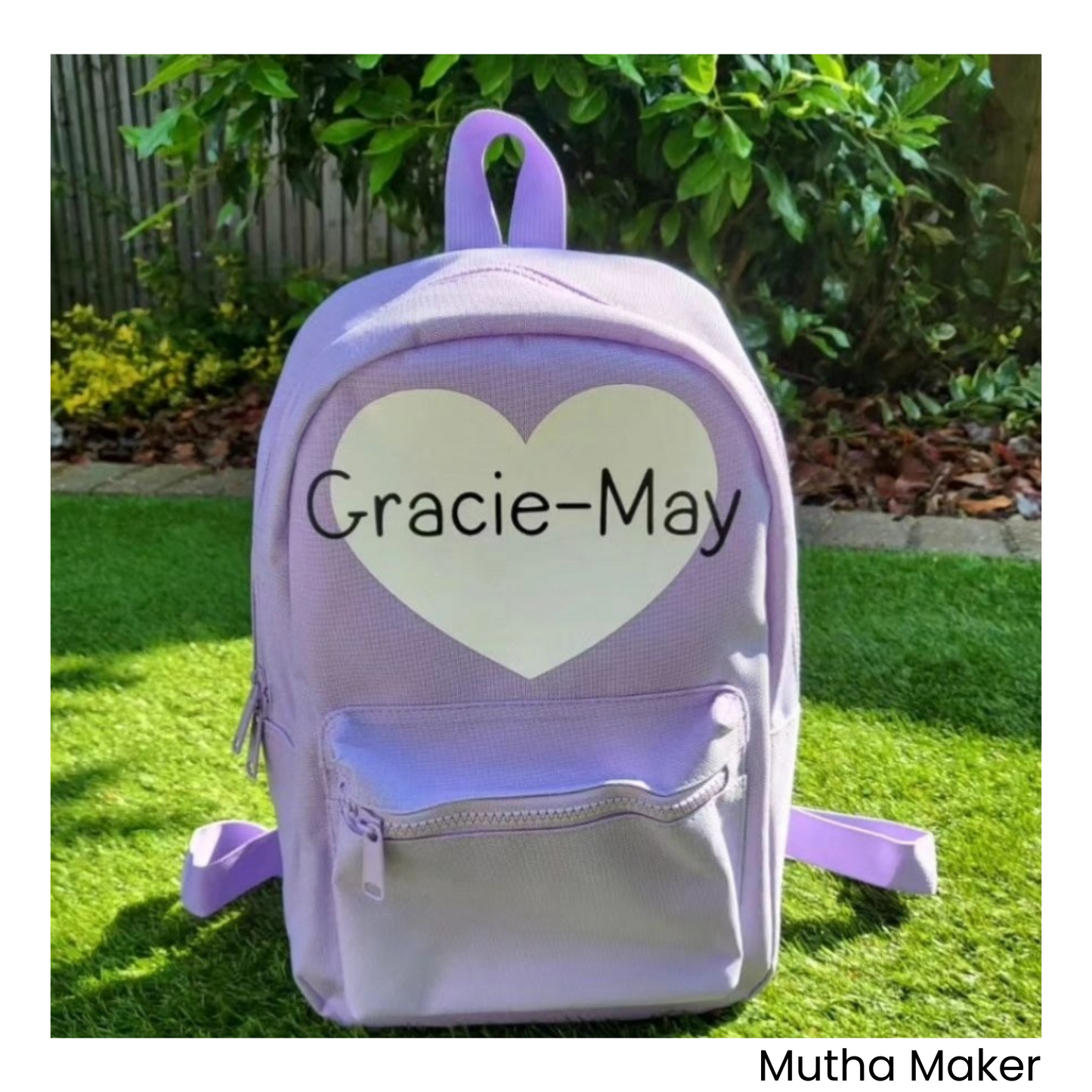 Kids Personalised Heart Backpack