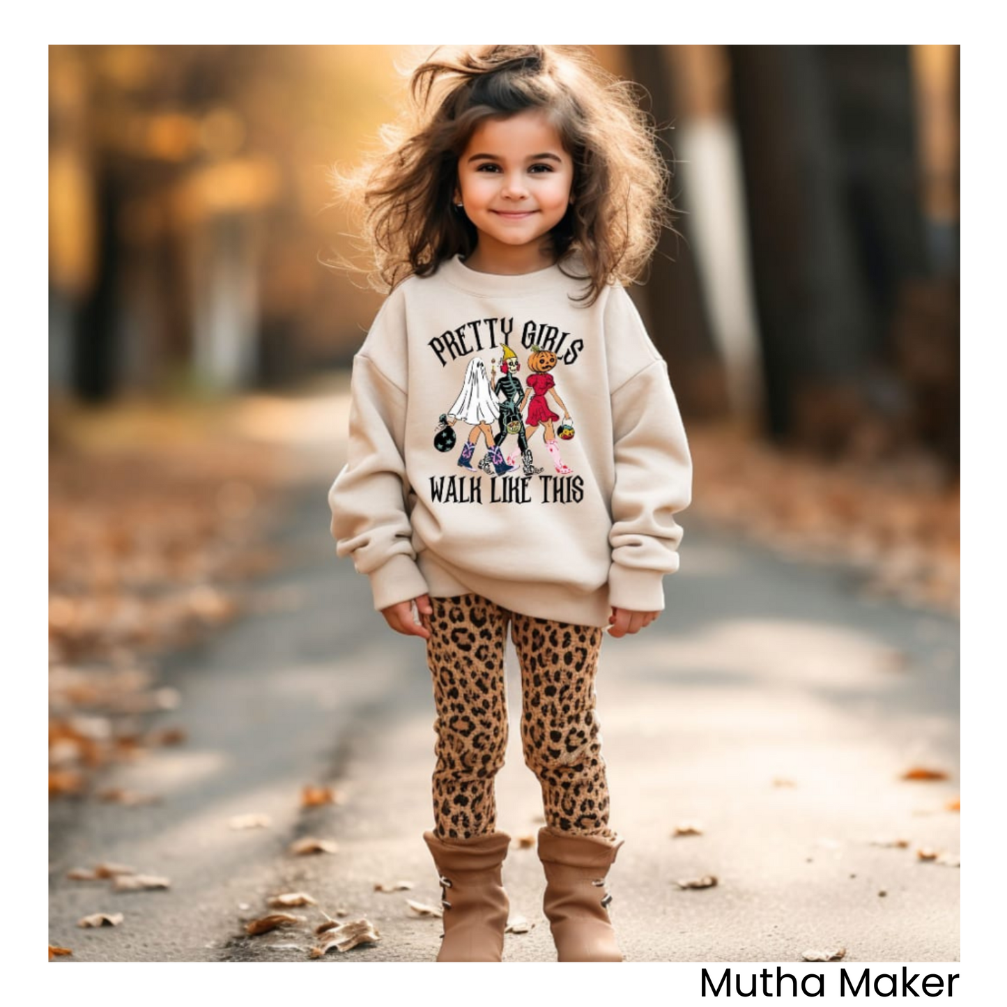 Pretty Girls Walk Like This Kids Sweatshirt