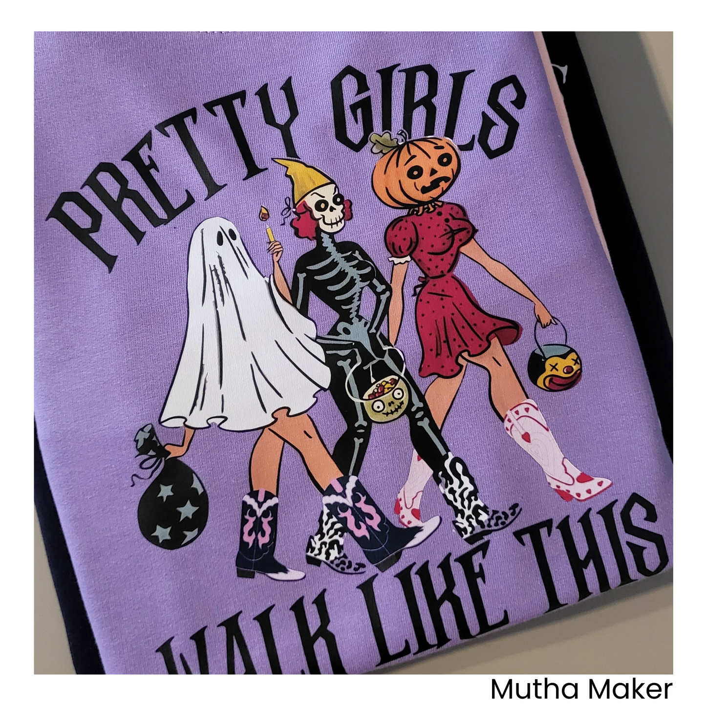 Pretty Girls Walk Like This Kids Sweatshirt