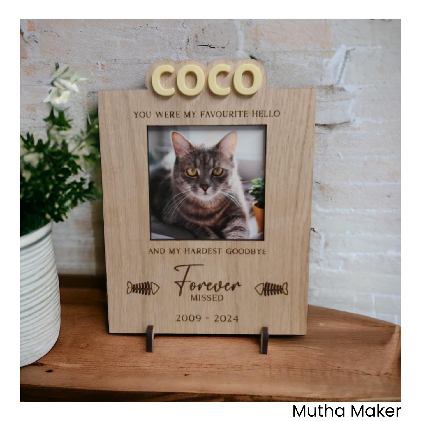 Personalised Cat Photo Frame