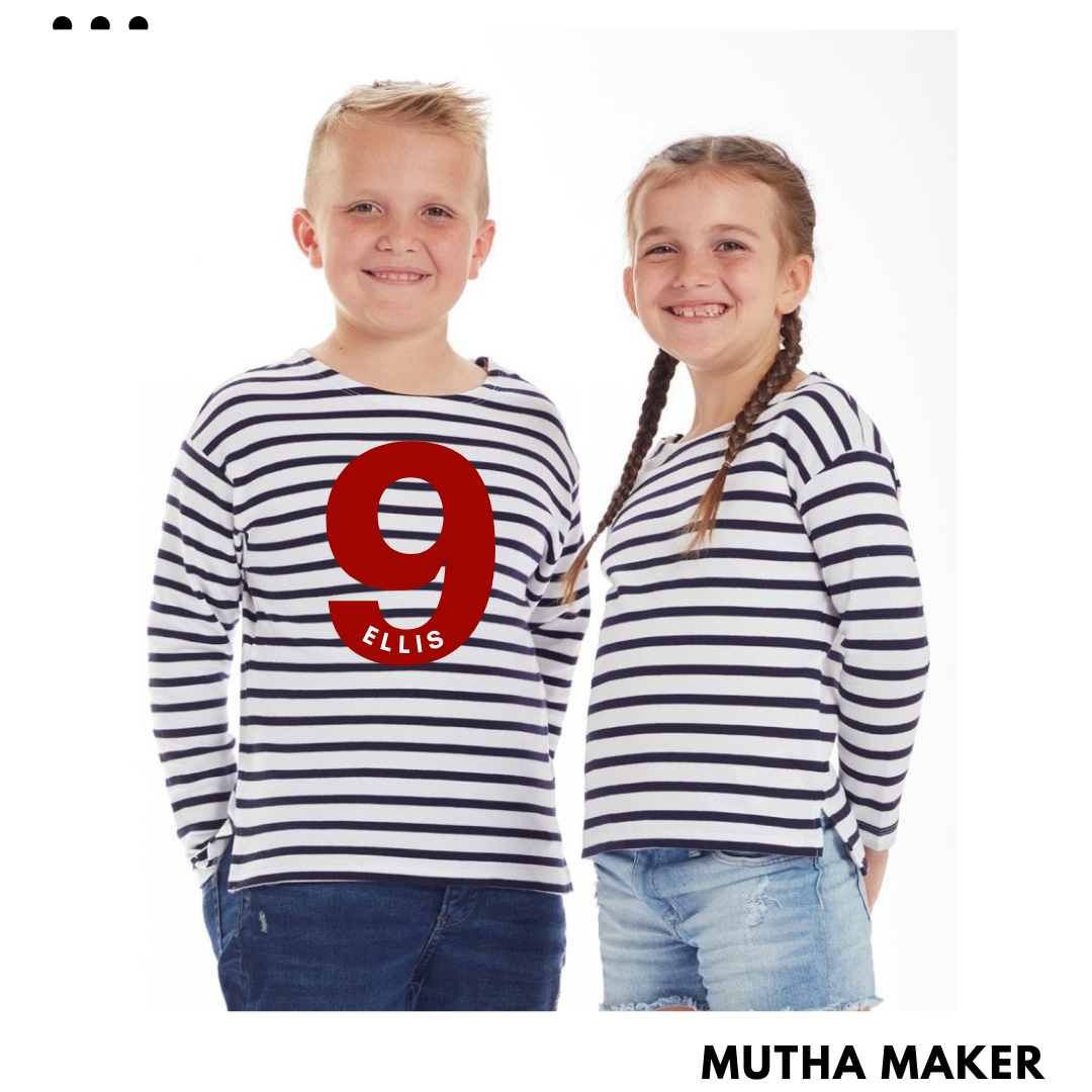 Personalised Breton Birthday Tshirt