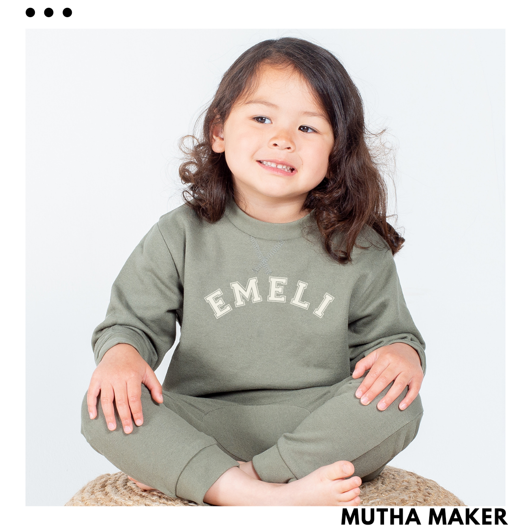 Kids Personalised Organic Tracksuit