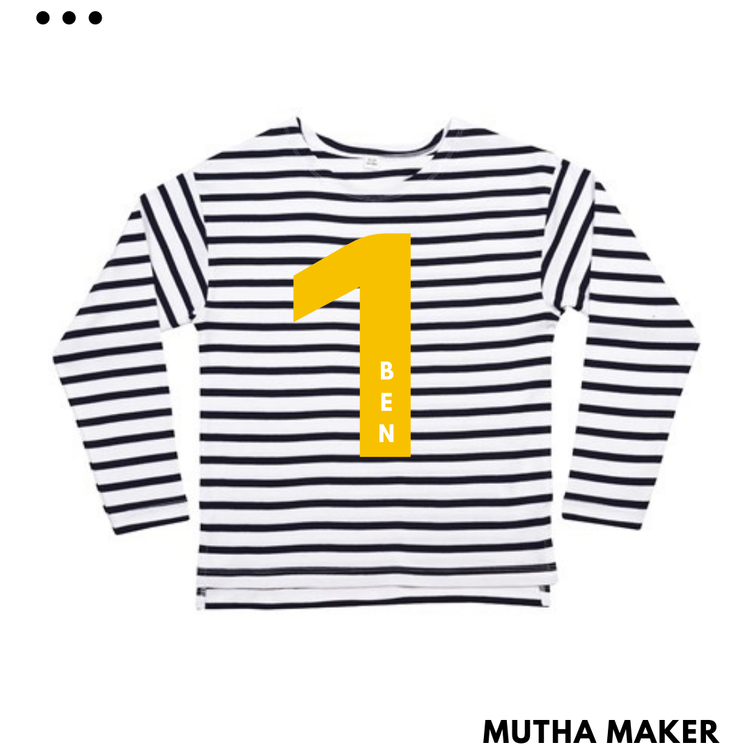 Personalised Breton Birthday Tshirt