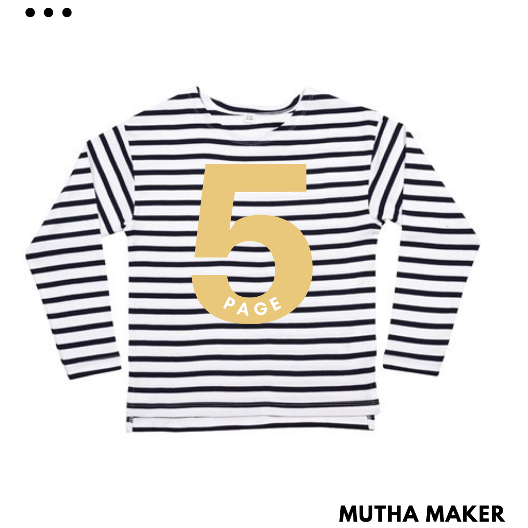 Personalised Breton Birthday Tshirt