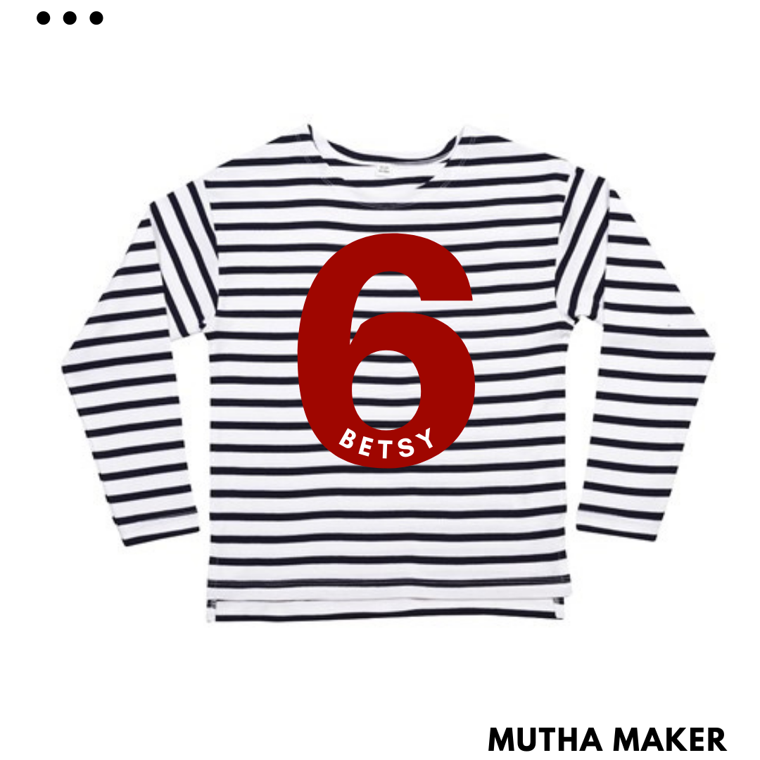 Personalised Breton Birthday Tshirt