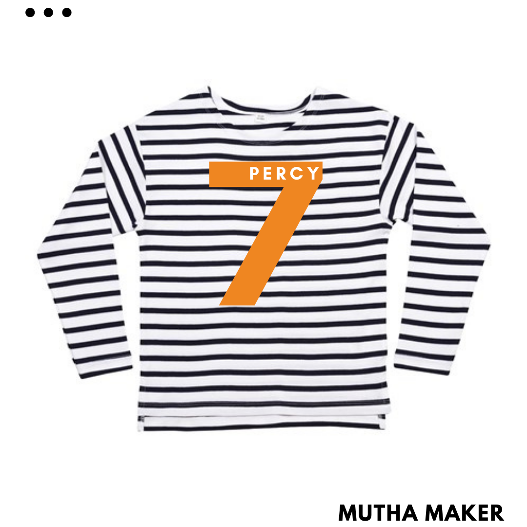 Personalised Breton Birthday Tshirt