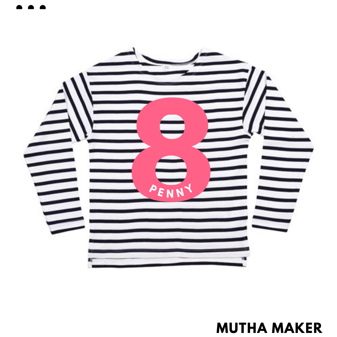 Personalised Breton Birthday Tshirt