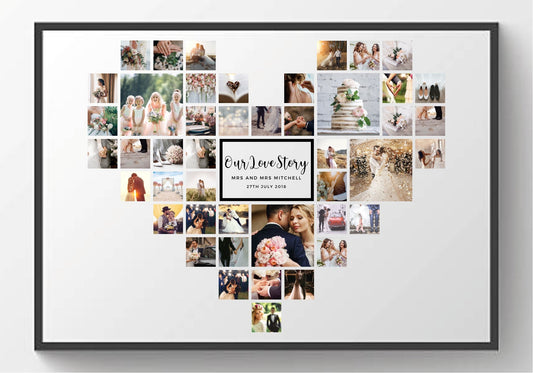 Personalised Heart Photo Collage