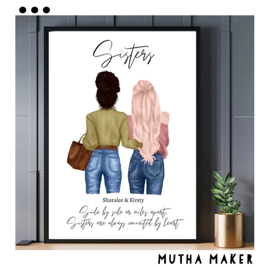 Personalised Bestie /Sister Print