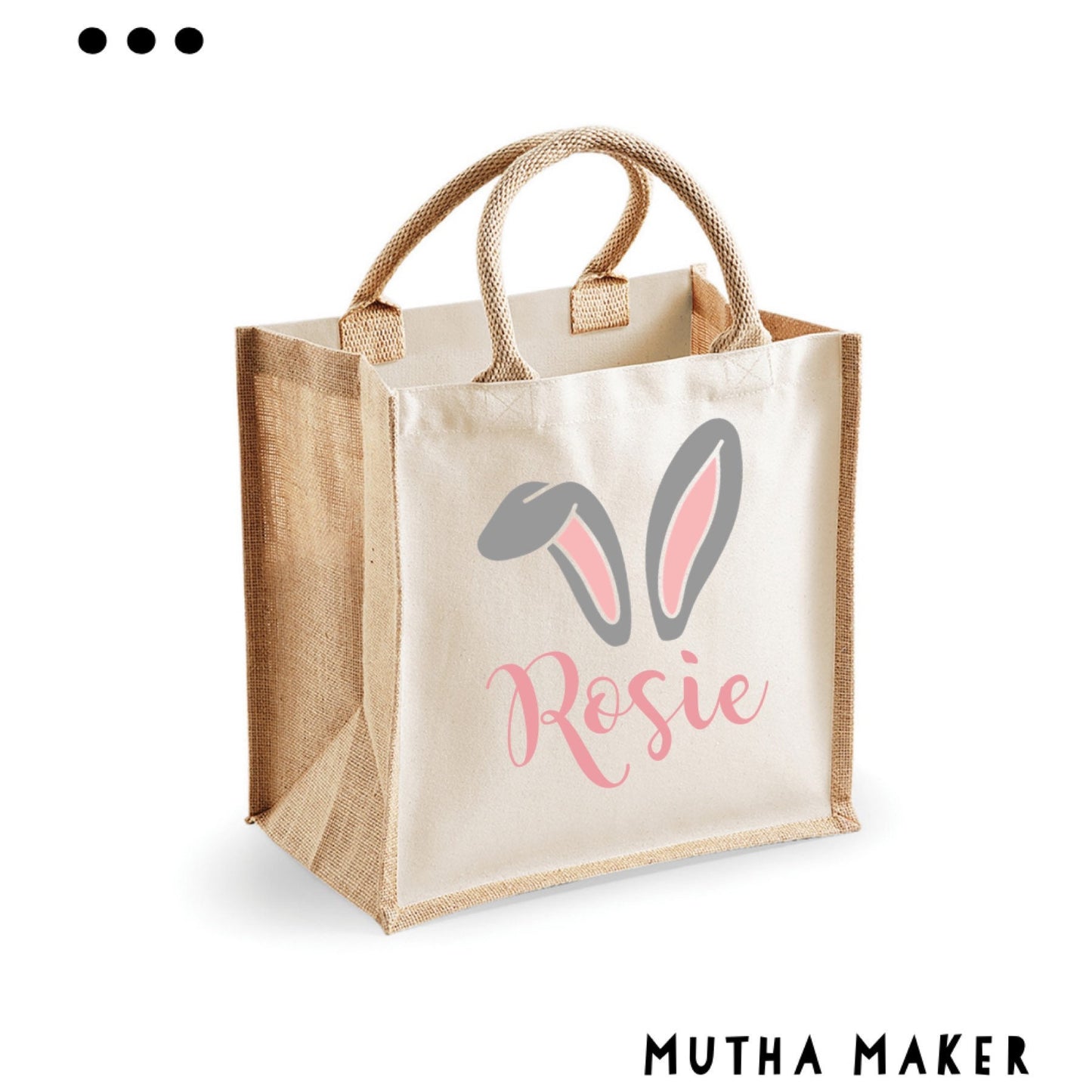 Personalised Jute Easter Bag