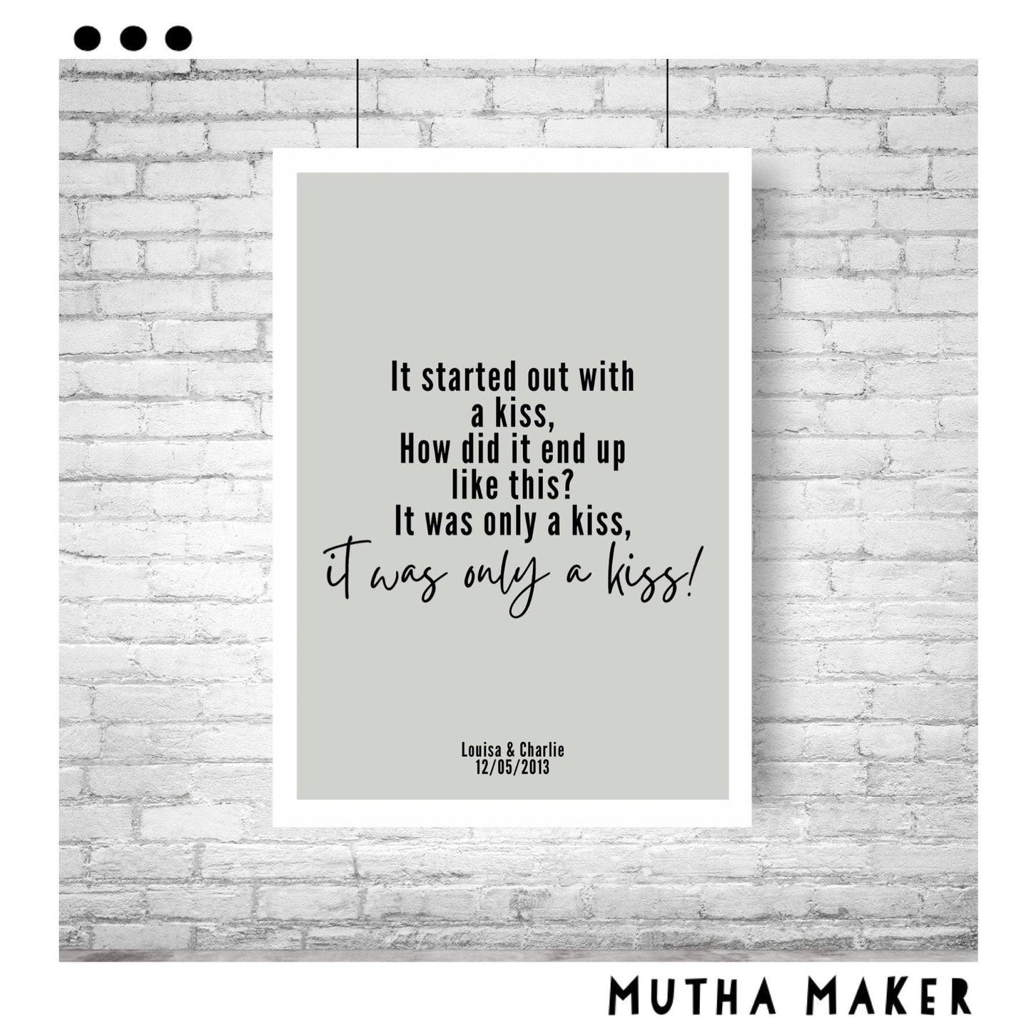 Our Song Lyrics Print