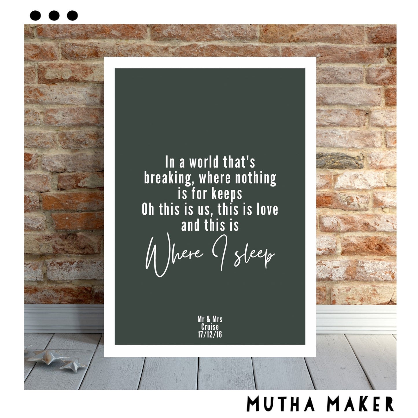 Our Song Lyrics Print