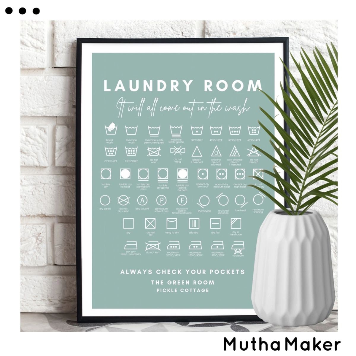 Personalised Laundry Room Print