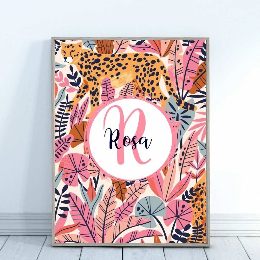 Personalised Leopard Name Print