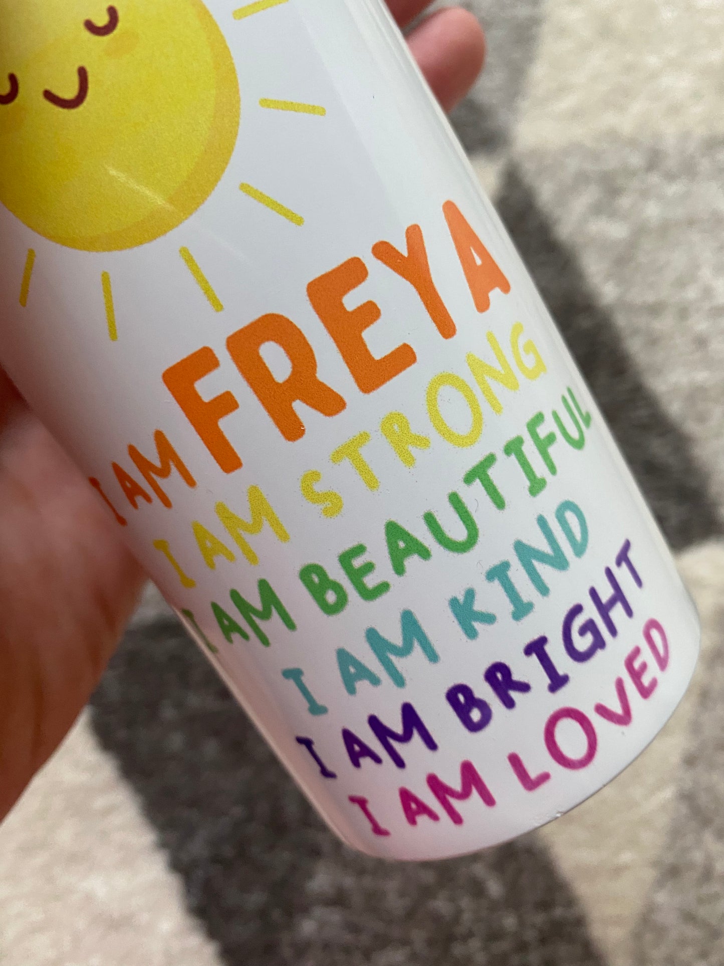 Affirmation aluminium water bottle