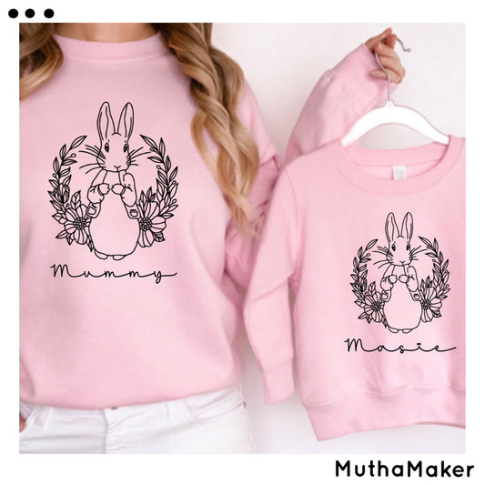 Matchy Mummy and Me Easter sweatshirts