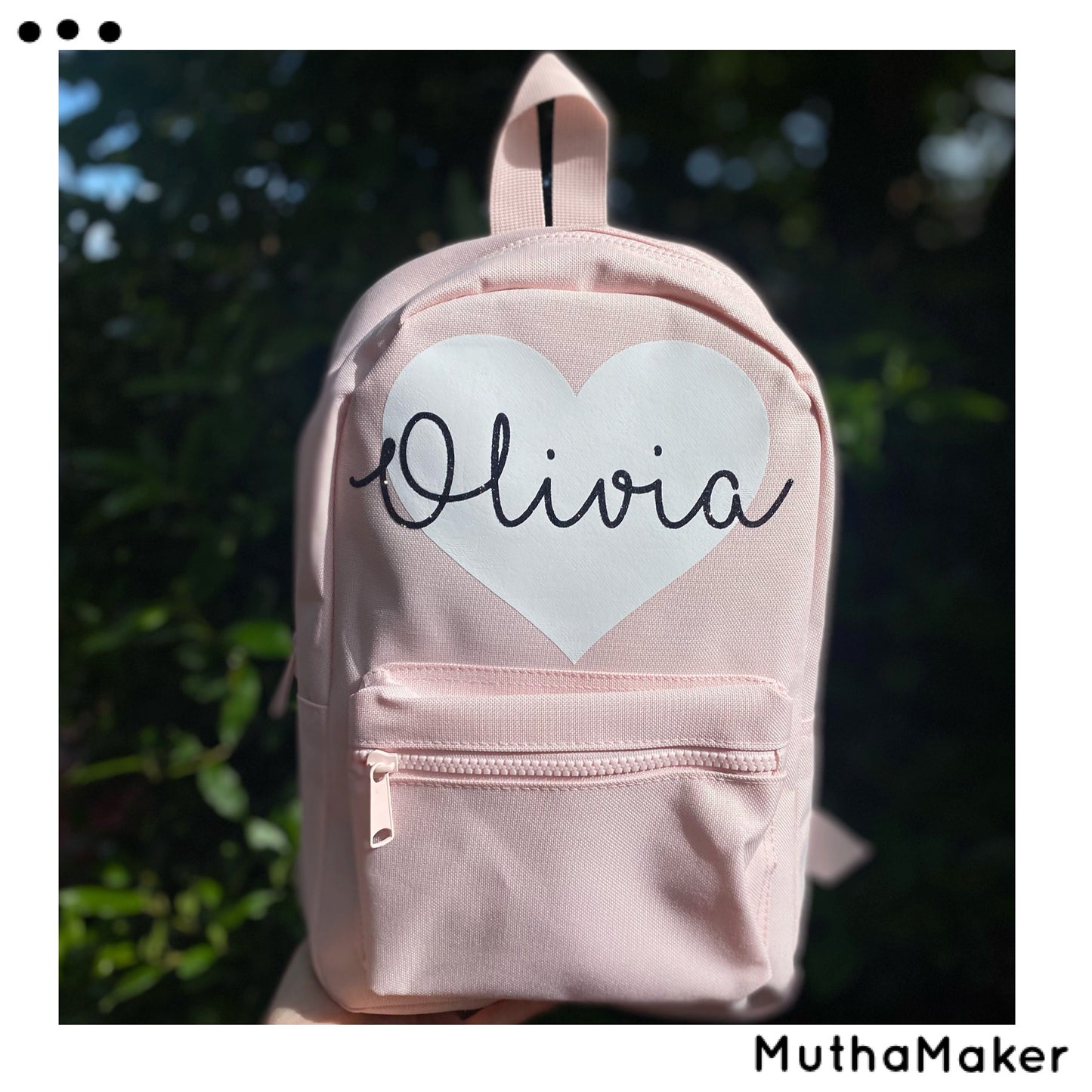 Kids Personalised Heart Backpack