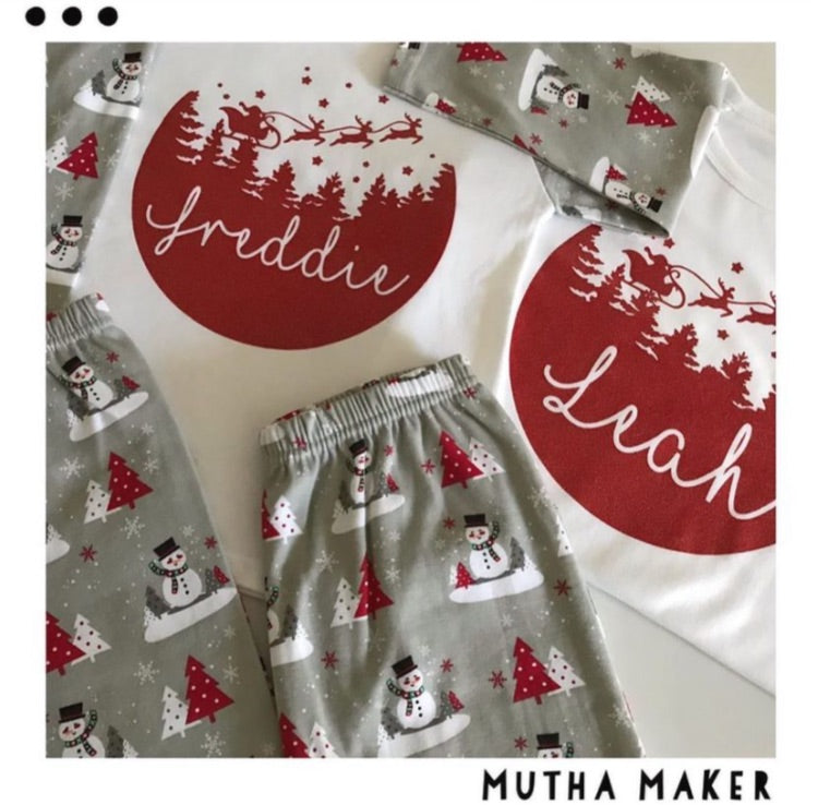 Kids Personalised Christmas Pjs