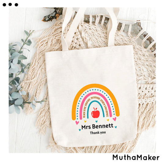 Personalised Teacher Tote Bag